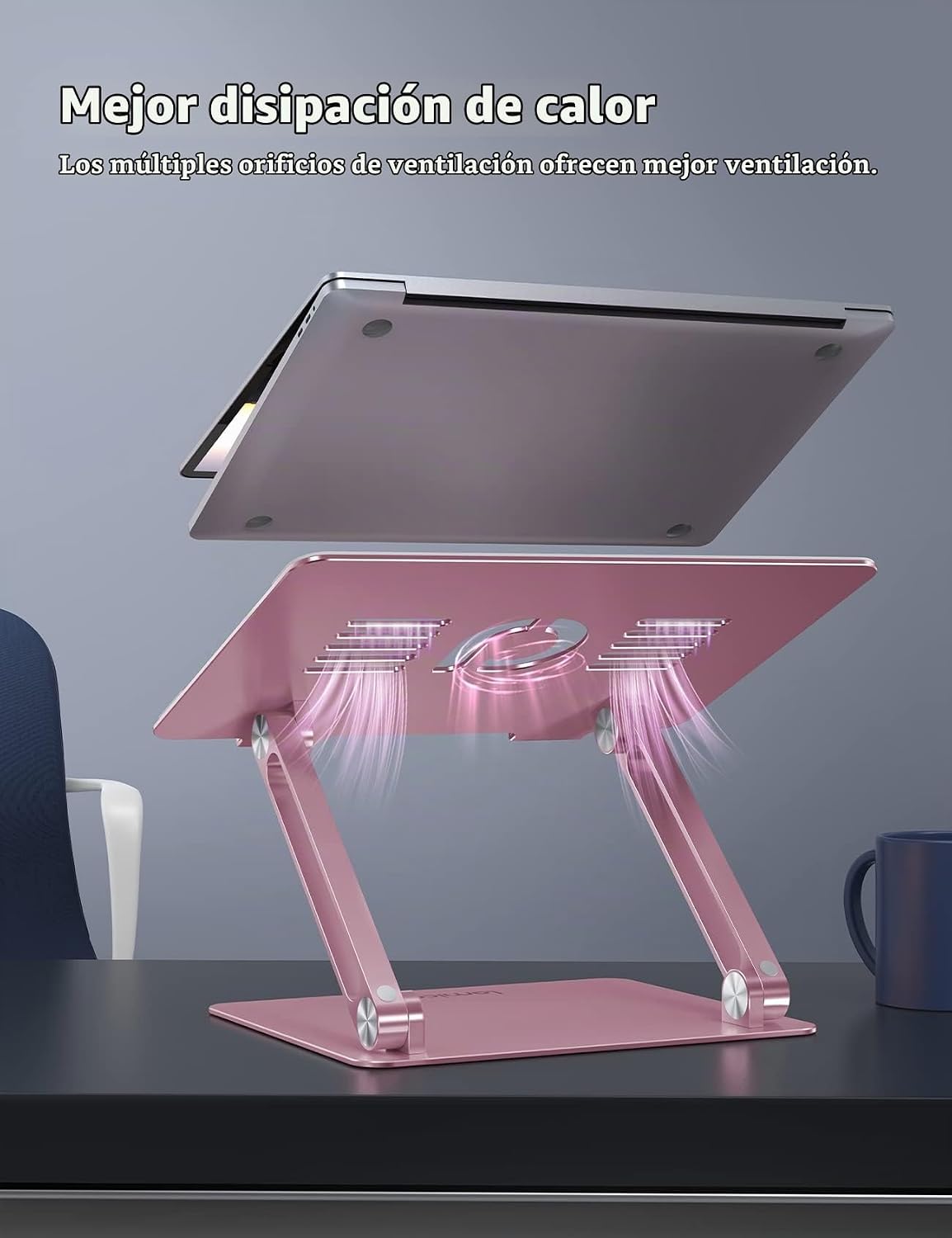 Lamicall - Soporte ajustable para laptop, soporte portátil plegable...