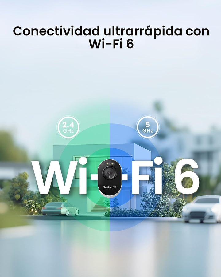 REOLINK Cámara de seguridad para exteriores 4K, Wi-Fi 6 de 2.4\/5 G...