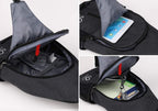 Waterfly - Mochila cruzada tipo bandolera para viajes y caminatas, bolsa de pecho, Negro, talla única