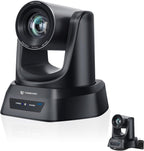 TONGVEO Cámara PTZ 4K AI con seguimiento automático y zoom óptico 20X, cámara web de sala de conferencias con HDMI/USB3.0/LAN/PoE, ideal para adoración de la iglesia, reuniones de zoom, transmisión en vivo y educación