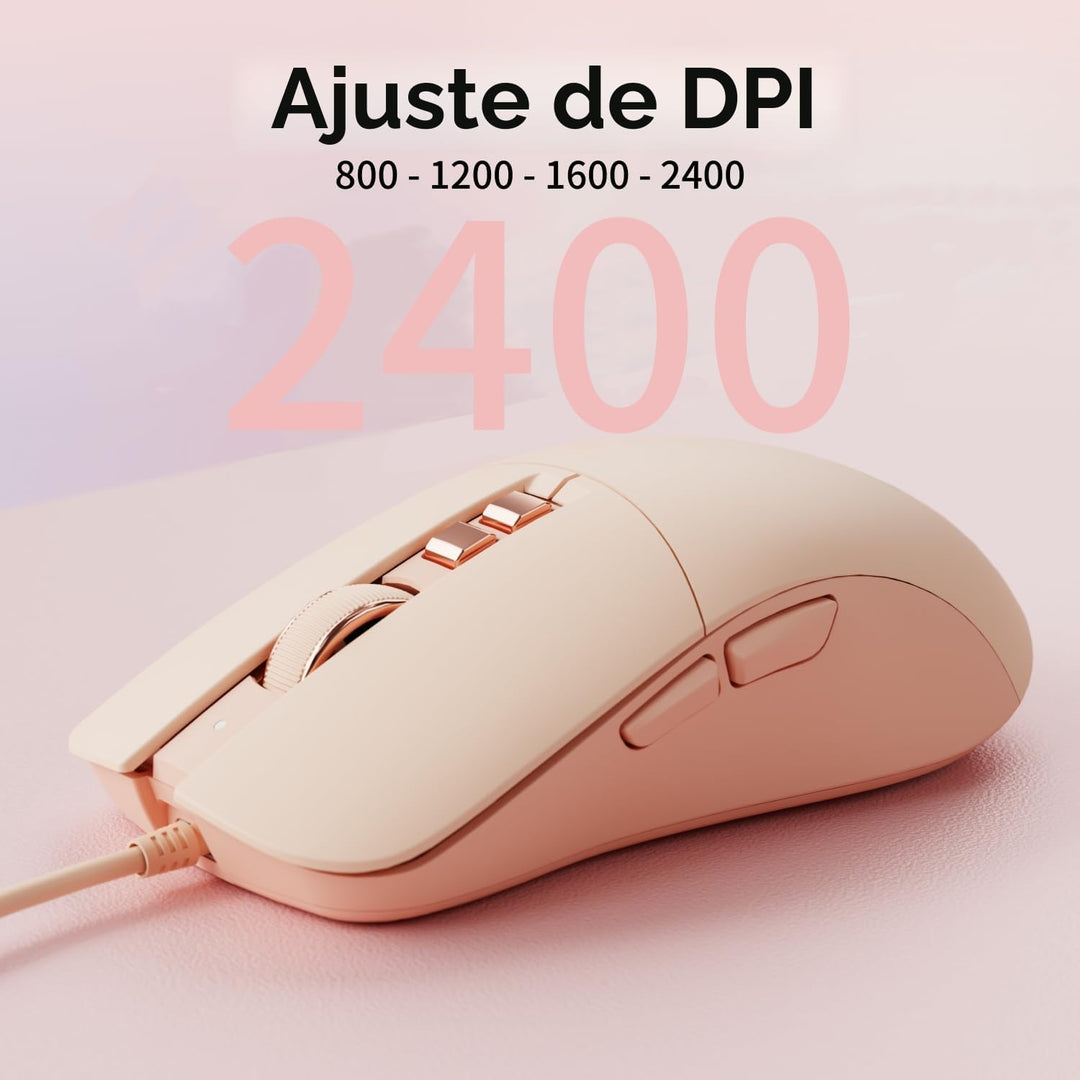 EWEADN Combo de Teclado y Ratón con Cable Estilo Máquina de Escribi...
