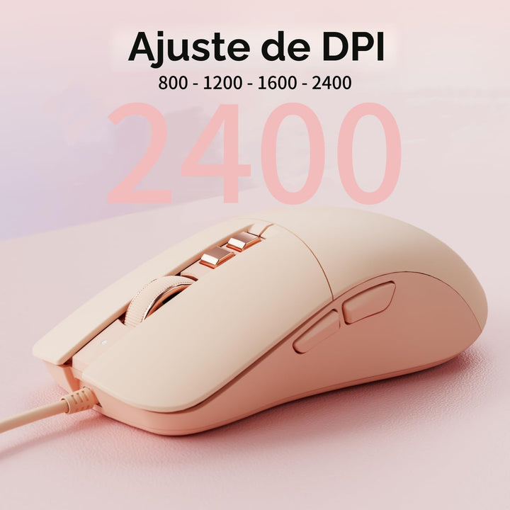 EWEADN Combo de Teclado y Ratón con Cable Estilo Máquina de Escribi...