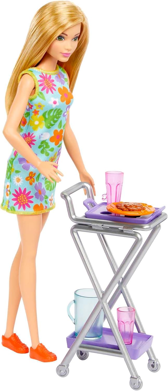 Muñeca Barbie y más de 25 accesorios, juego de cocina Ultimate Pant...