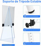Maxtek Caballete pizarra blanca 36 x 24 pulgadas, trípode con altura