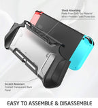 Mumba Funda acoplable compatible con Nintendo Switch 1 (versión 2017), [Blade Series] Funda protectora de TPU con diseño ergonómico y agarre cómodo, accesorios para Switch (negro)