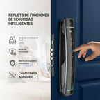 Cerradura de puerta inteligente con cámara y reconocimiento facial 3D, cerradura de puerta de entrada sin llave con huella digital, contraseña, tarjeta IC, control de aplicación y timbre, cerradura de embutir segura para puerta delantera (aplicación