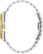 Reloj Bulova para Hombre Dress Classic de Cuarzo bicolor en Acero Inoxidable, Esfera con Patrón, 39 mm