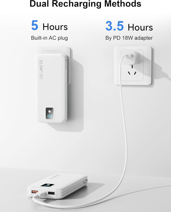 Banco de energía portátil, cargador de teléfono de carga rápida de...