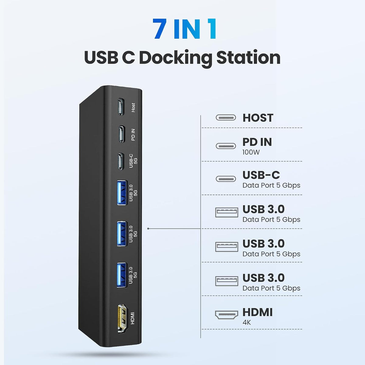 tounee, LD01, hub USB de 3 puertos