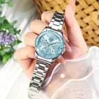 OLEVS Reloj para Mujer Moderno de Moda con Diamantes para Damas Analógico, Acero Inoxidable, Resistente al Agua, Luminosa, Día, Fecha, Dos Tonos