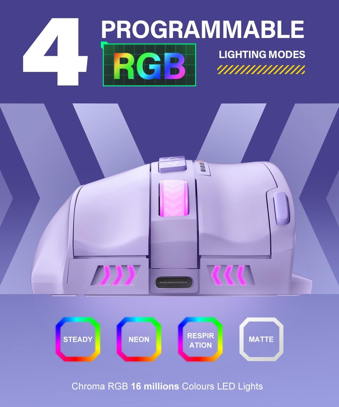 UtechSmart Ratón inalámbrico Venus Pro MMO para juegos, sensor ópti...