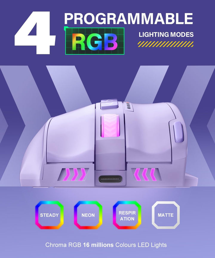 UtechSmart Ratón inalámbrico Venus Pro MMO para juegos, sensor ópti...