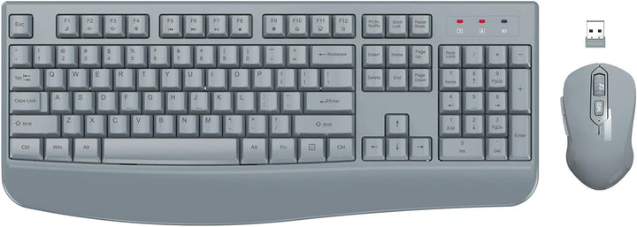EDJO - Combo de teclado y mouse inalámbricos, teclado ergonómico de...
