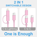 Cargador de carga rápida para iPhone 17, 16, 15, paquete de 3 cargadores USB C, cable Lightning de 6 pies y cable USB C tipo C para iPhone 17/17 Plus/17 Pro Max/Air/16/16 Plus/16 Max/15 Pro Max/14 Max