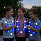The Dreidel Company Paquete de 4 collares de bombilla de Hanukkah iluminados coloridos, accesorio de disfraz, recuerdo de fiesta, 25 pulgadas