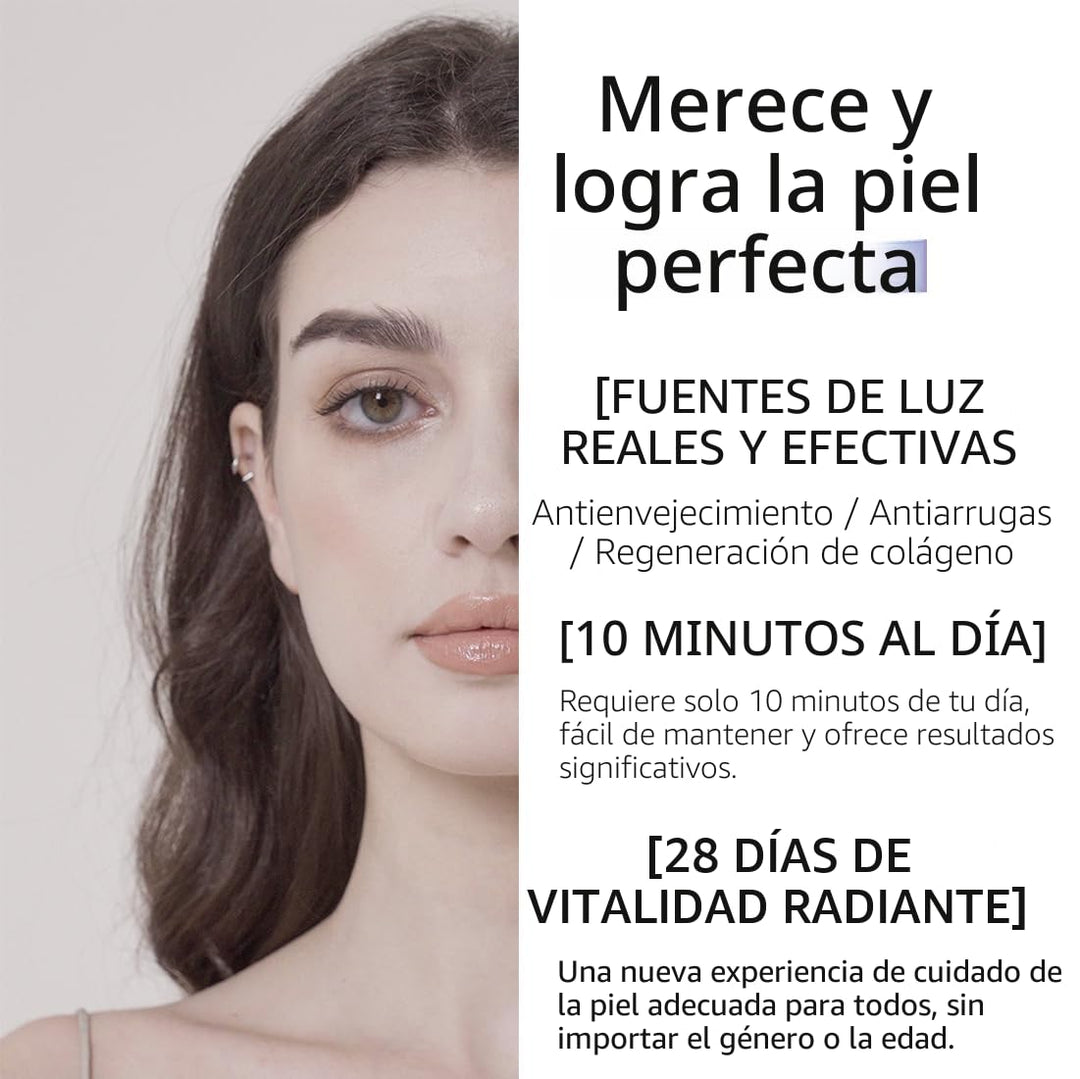 HIME SAMA Máscara facial LED, máscara LED de 8 colores para el cuid...