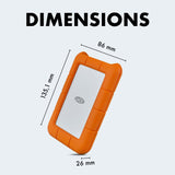 LaCie - Disco duro externo USB-C resistente de 5 TB, disco duro por...