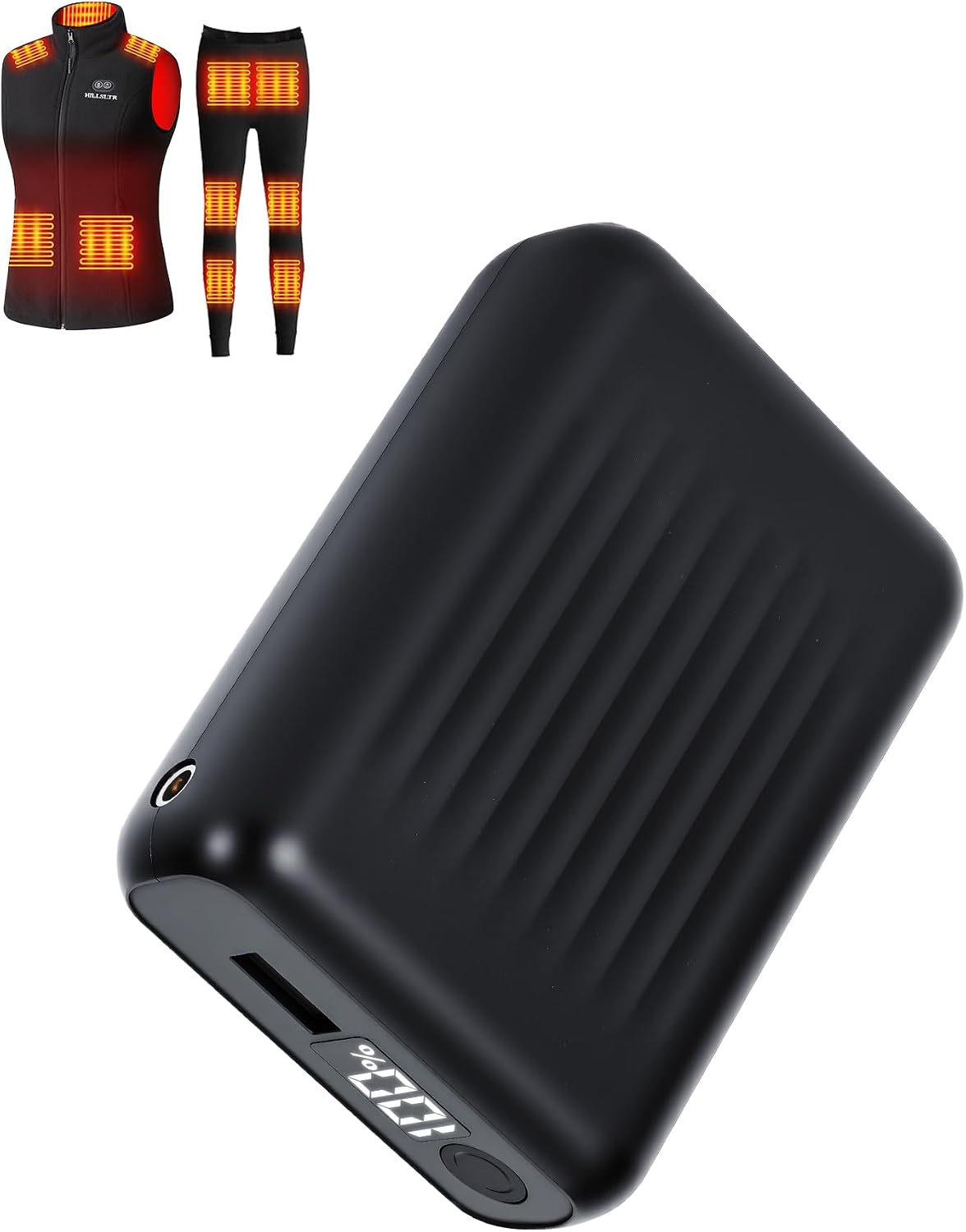 HILLSLTR Paquete de batería de chaleco térmico de 18400 mAh, 7.4 V...