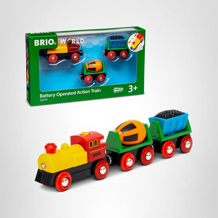 BRIO World - Tren de acción con pilas, motorizado para pistas de ma...