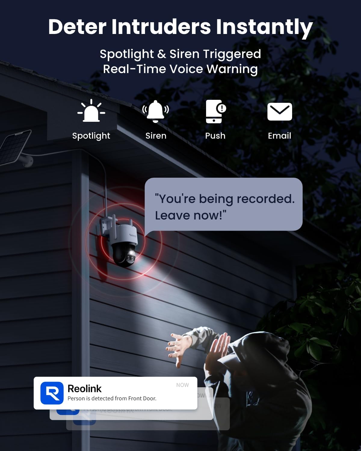 REOLINK Cámara de seguridad celular dual de la lente 4K al aire libre
