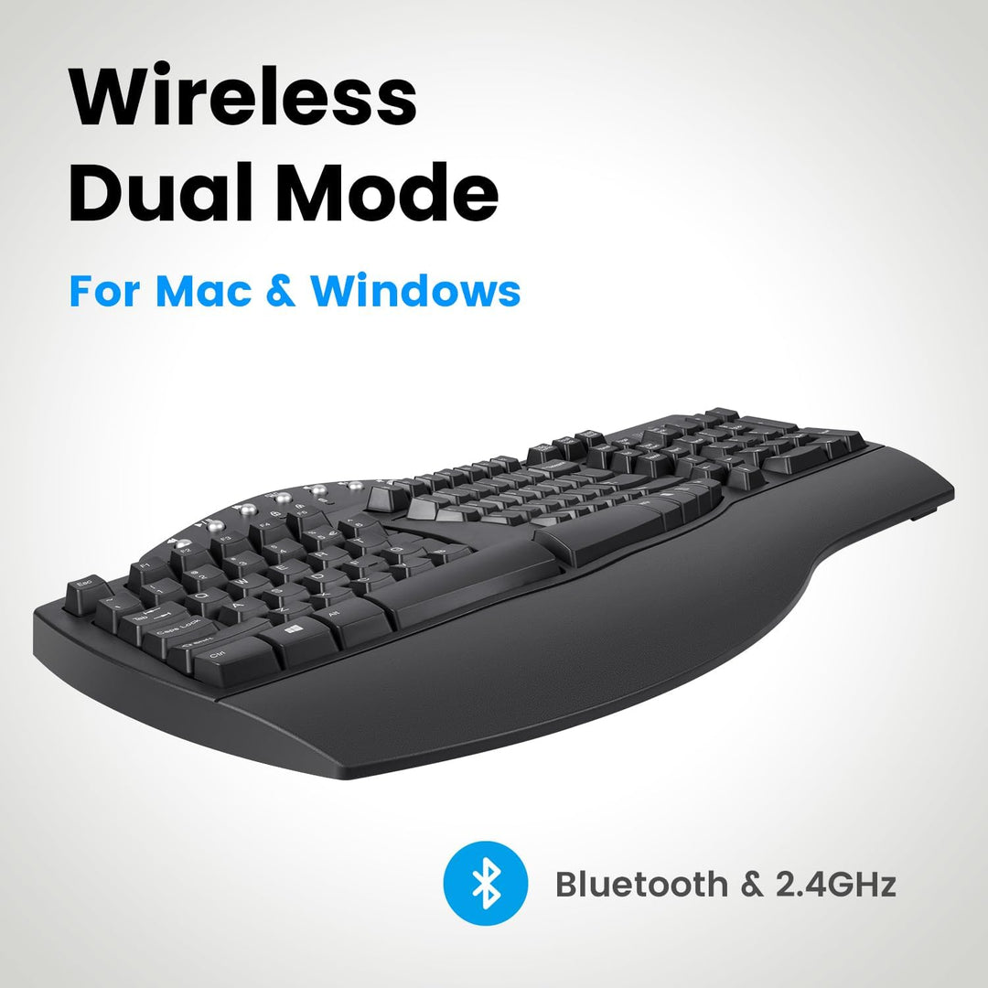 Perixx Periboard-612B - Teclado Inalámbrico Ergonómico Split con Mo...