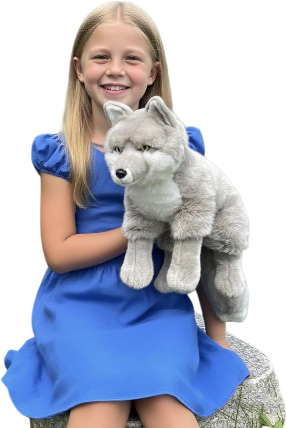 Peluche realista de zorro plateado, animal de peluche de 17