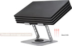 Soporte ergonómico para laptop, diseño ergonómico y ángulo ajustable, plegable para laptops, portátiles de hasta 17.3 pulgadas (plateado)