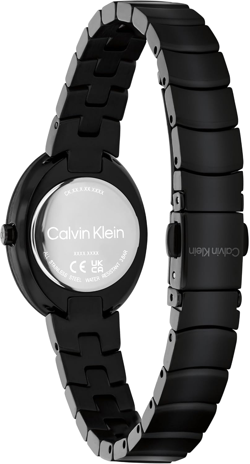 Reloj de cuarzo para mujer Calvin Klein Twisted Bezel - Pulsera, Caja pequeña, Resistente al agua hasta 30m - Reloj moderno y versátil - Regalo para ella 24mm