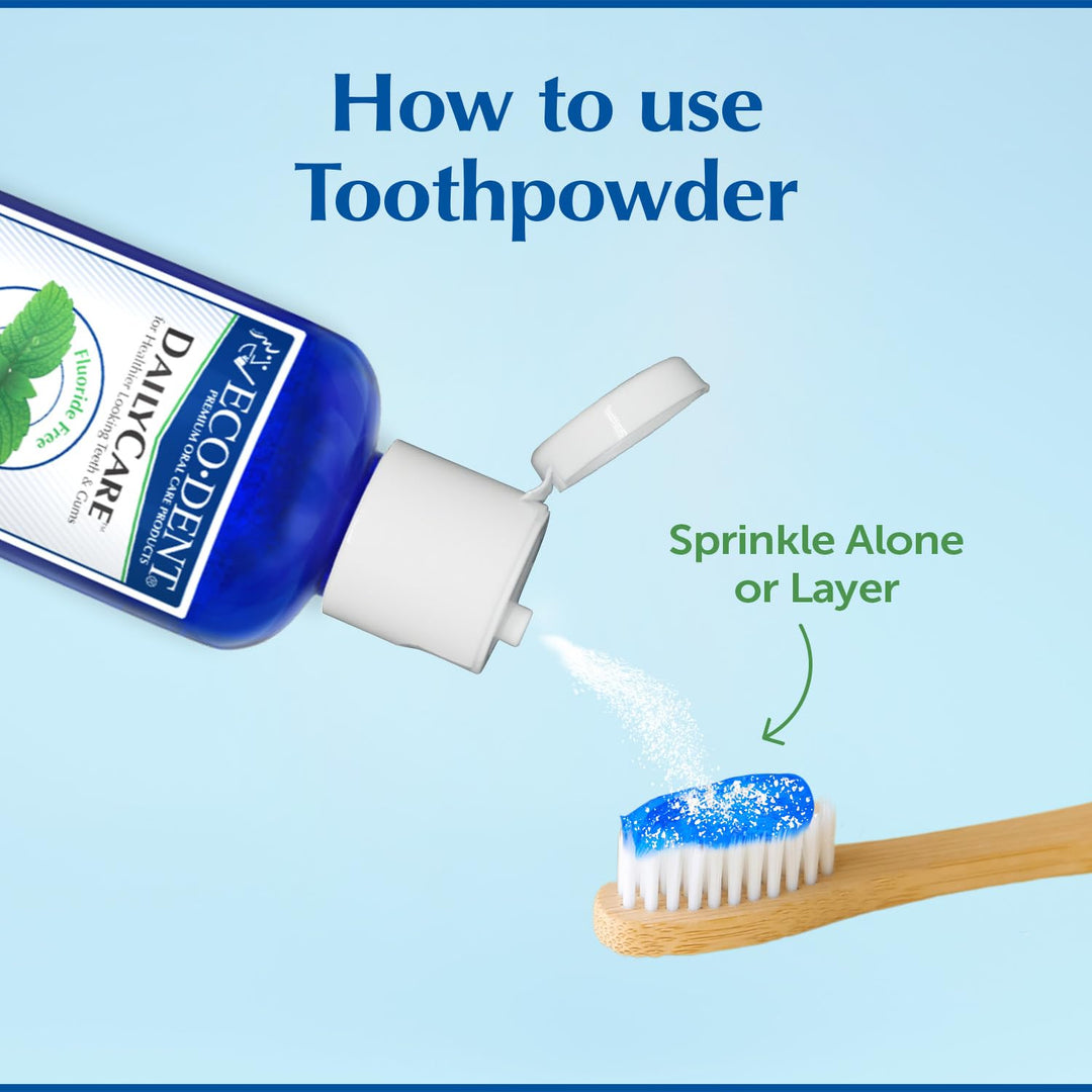Eco-Dent DailyCare - Polvo de dientes de bicarbonato de sodio, ment...