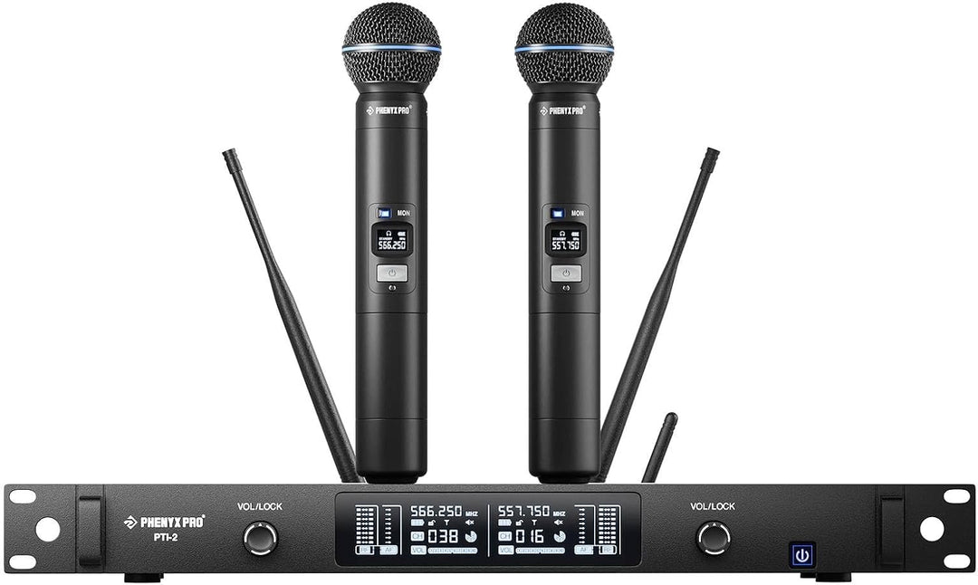 Phenyx Pro UHF Sistema de Micrófono Inalámbrico Inteligente, Micróf...