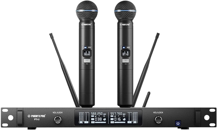 Phenyx Pro UHF Sistema de Micrófono Inalámbrico Inteligente, Micróf...