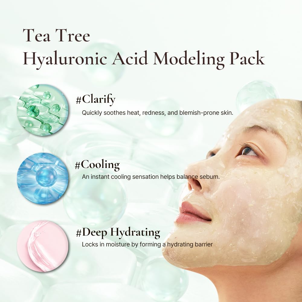 APOFLORA K Beauty - Máscara de modelado de árbol de té, paquete de...