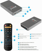Reproductor multimedia 4K Ultra HD y caja de disco duro 2 en 1 Señalización digital | Reproducir H.265/HEVC H.264/AVC MP4 MKV, música MP3, fotos JPG reproducción automática y reanudación compatible