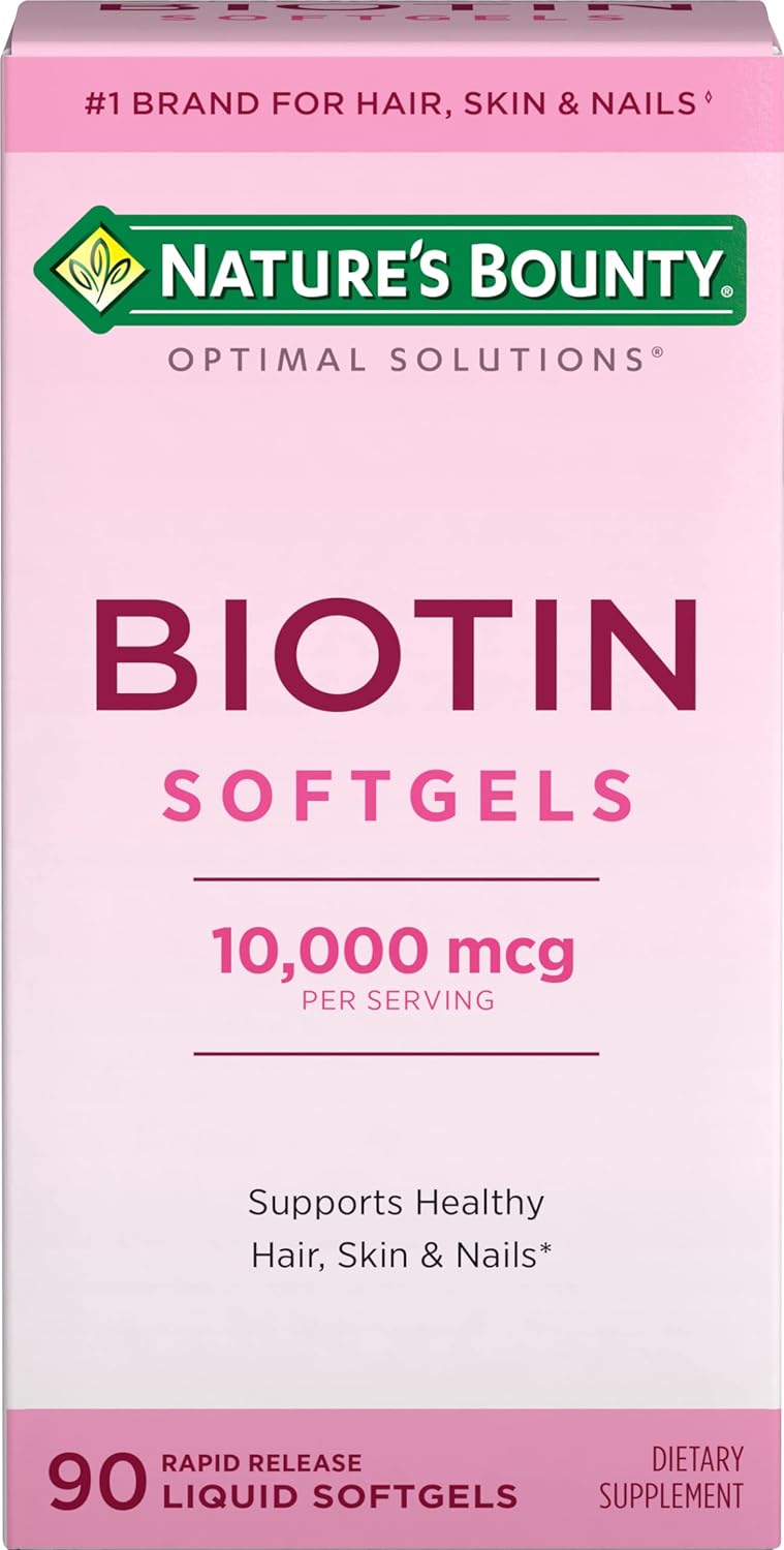 Nature's Bounty - Suplemento de biotina de 10000 mcg, apoya la...