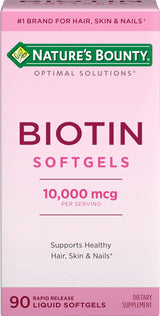 Nature's Bounty - Suplemento de biotina de 10000 mcg, apoya la...