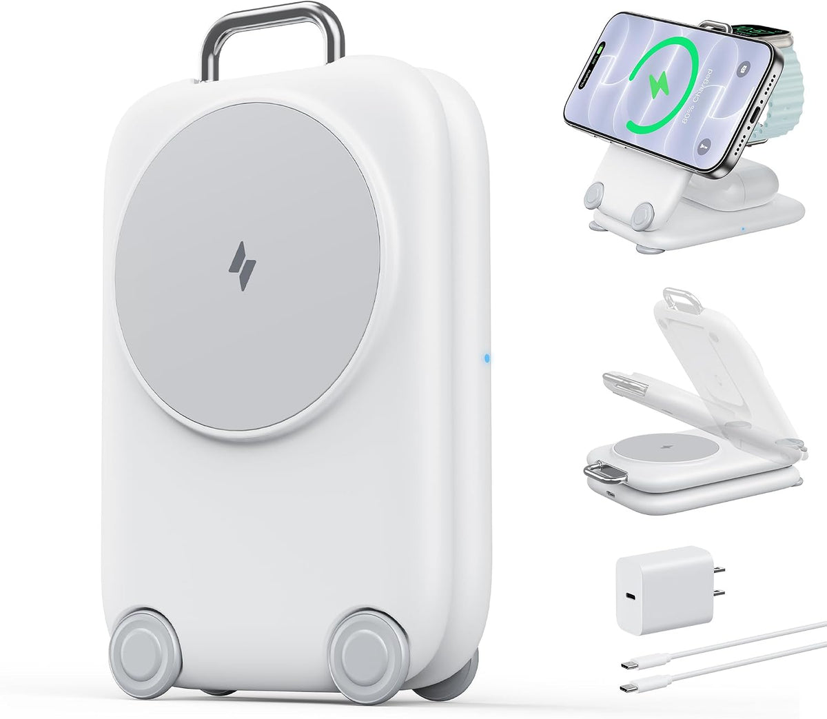 Estación de carga inalámbrica rápida para iPhone Duo de PaktVault