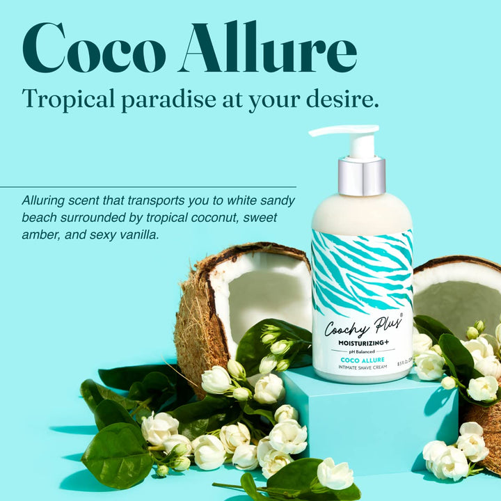 Kit completo de afeitado íntimo IntiMD Coochy Plus - Coco Allure y...