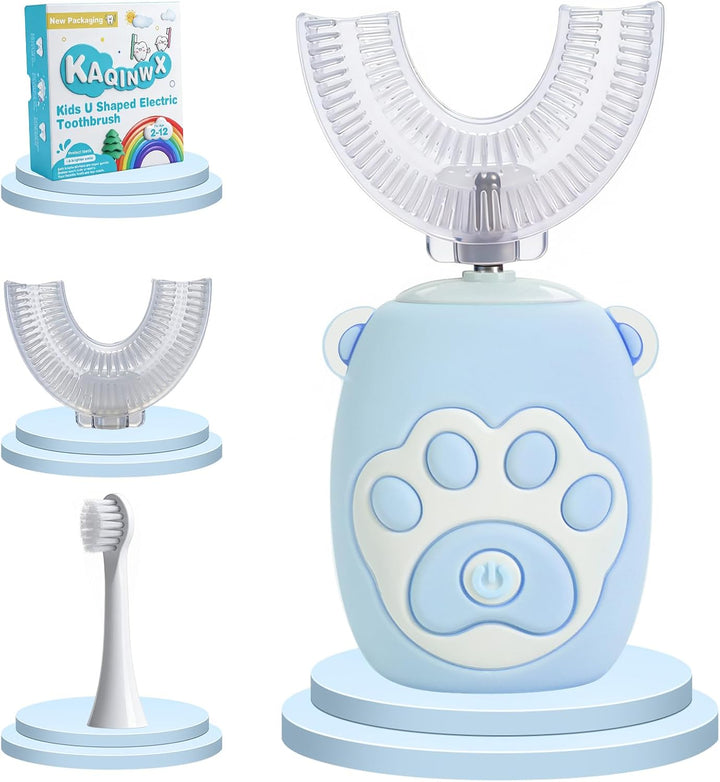KAQINWX Cepillo de dientes eléctrico en forma de U para niños de 2...