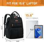 Mochila para laptop Maelstrom, para 15.6-17.3 pulgadas, mochila de viaje, Negro, 15,6 pulgadas