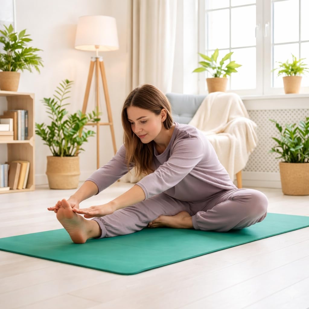 WHITECLOUDZ Kit de yoga, juego de 7 piezas de esterilla de yoga para entrenamientos en casa, esterilla de yoga gruesa, bloques de yoga, correa, toallas de yoga y bolsa de transporte, tapete de