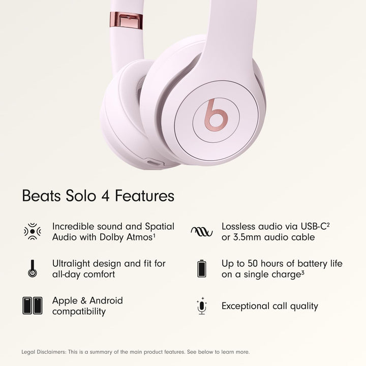 Beats Solo 4 Audífonos inalámbricos Bluetooth en la oreja, batería...