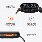 Apple Reloj Ultra 2 - Funda de titanio con correa Black