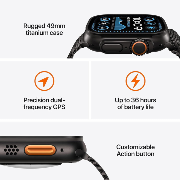 Apple Reloj Ultra 2 - Funda de titanio con correa Black