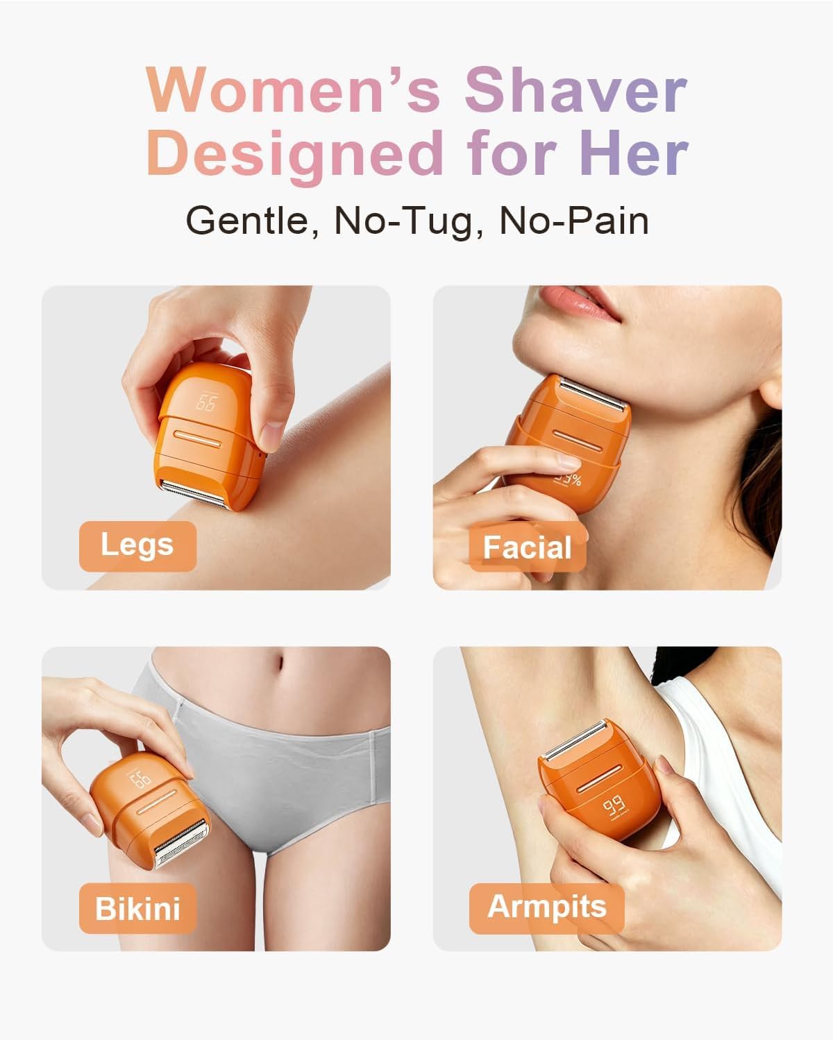 UNIMIKO Afeitadora eléctrica para mujer, impermeable, mini maquinil...