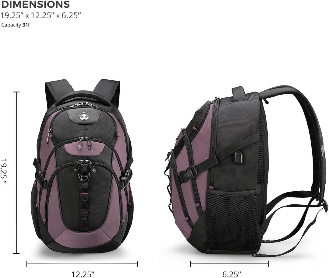 swissdigital Mochila para portátil de viaje de negocios, para hombr...