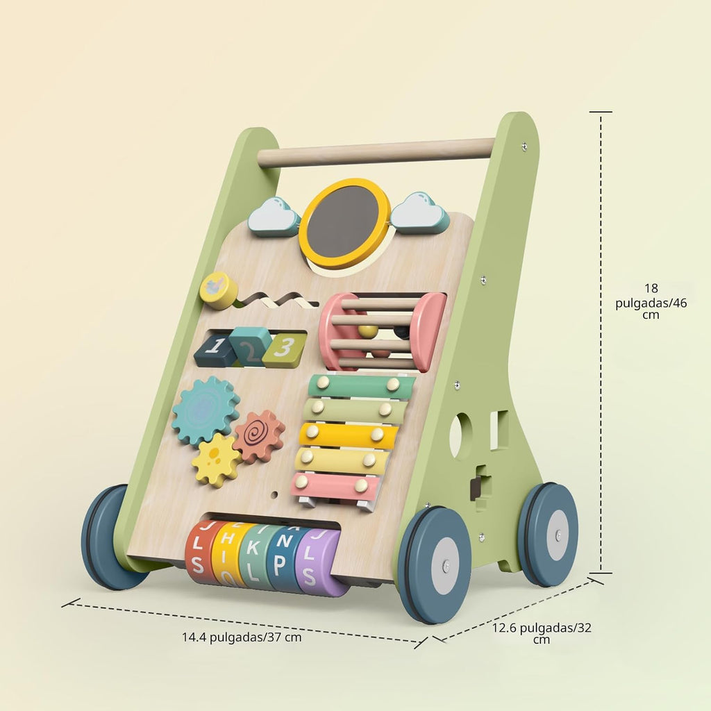 Bautia - Andador de madera para bebés, Montessori Push Walker para bebés de 10 a 12 meses