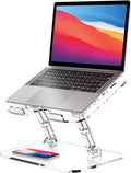Lpoake Soporte plegable ajustable para laptop, soporte ergonómico portátil para computadora portátil, compatible con computadoras portátiles de 10 a 15.6 pulgadas