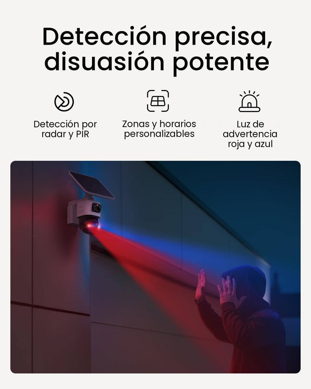 eufy Security eufyCam S4, kit de 2 cámaras, 4K solar, PTZ de 3 lentes