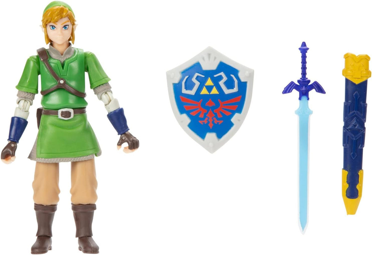 Nintendo Legend de Zelda: Skyward Sword 4 Inch Action Link Figure con Sword y Shield