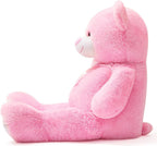 Oso de peluche grande de 43 pulgadas con corazón de amor, rosa